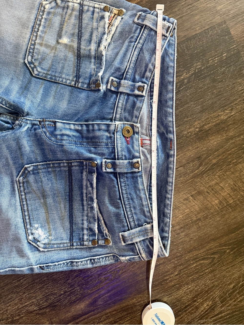 Diesel Distressed Patch Pocket Straight Leg Jeans Size 27 - Picture 7 of 10
